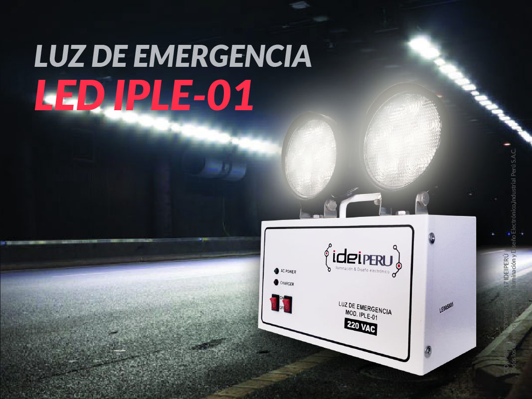 ⚙️Luz de Emergencia LED IPLE-01 - INTERIOR  Desarrollo de proyectos y  productos personalizados - IDEIPERU